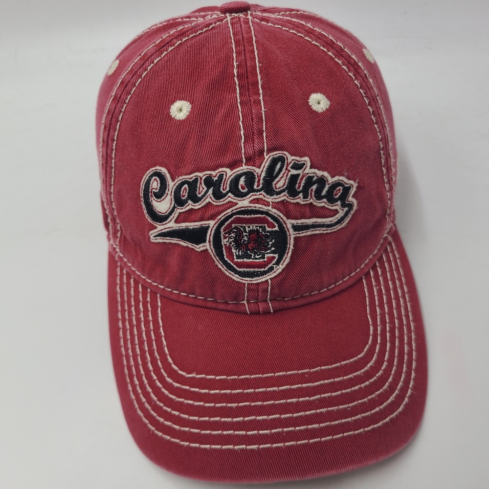 South Carolina Gamecocks Hat Strapback (Fits Small) New Era Red Black NCAA Logo